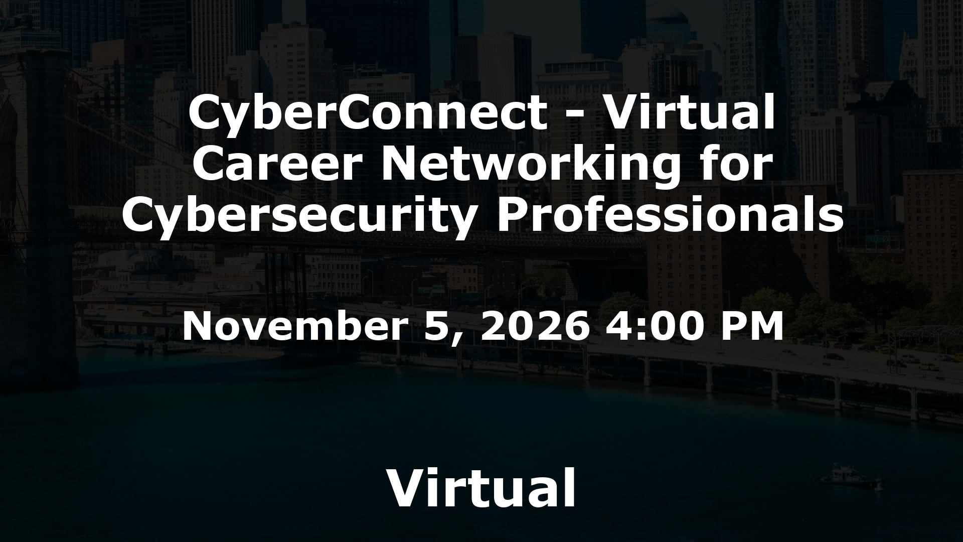 CyberConnect - Virtual Career Networking for Cybersecurity Professionals event image